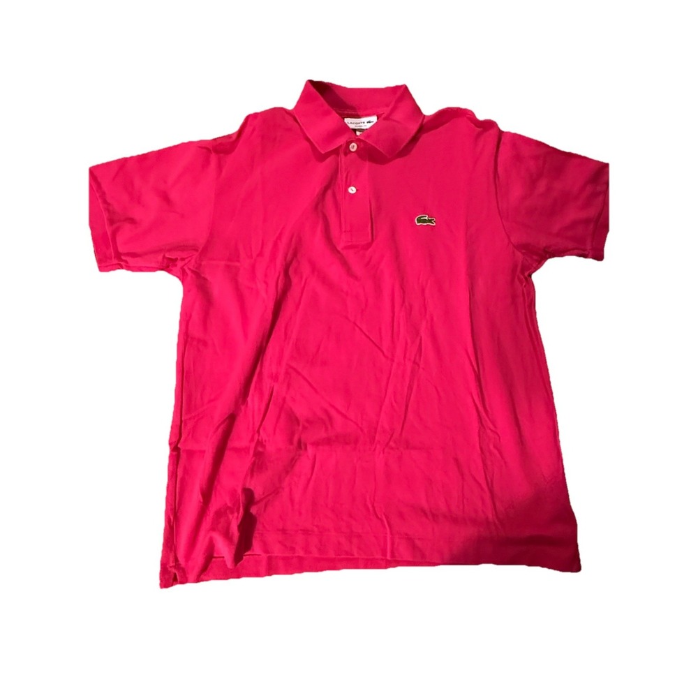 Mens Lacoste Pink Polo shirt size L